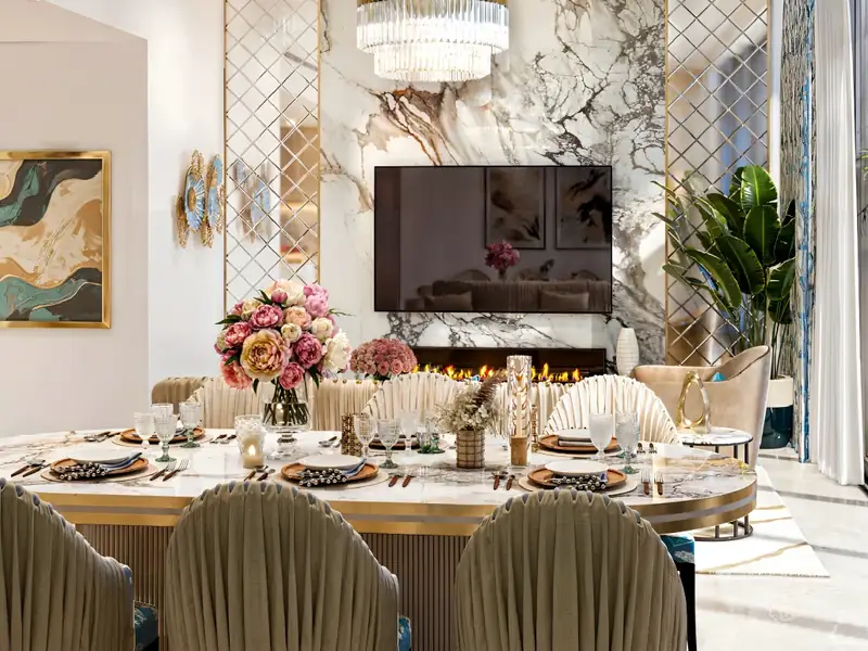 Villa double-height interior